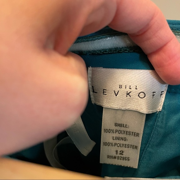 Bill Levkoff Blue strapless Dress - Picture 7 of 9